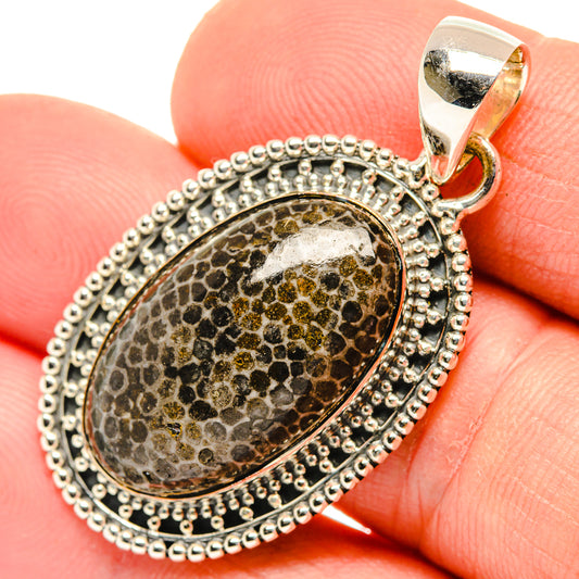 Stingray Coral Pendants handcrafted by Ana Silver Co - PD30419