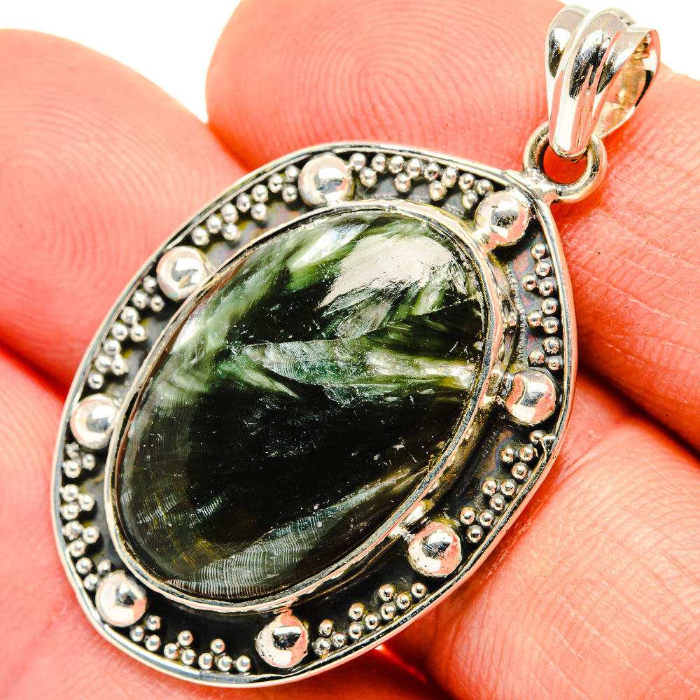 Seraphinite Pendants handcrafted by Ana Silver Co - PD30422