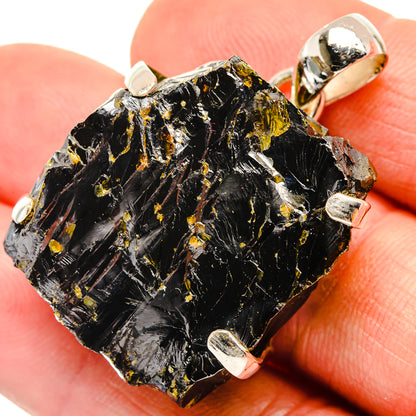 Pyrite In Black Onyx Pendants handcrafted by Ana Silver Co - PD30426