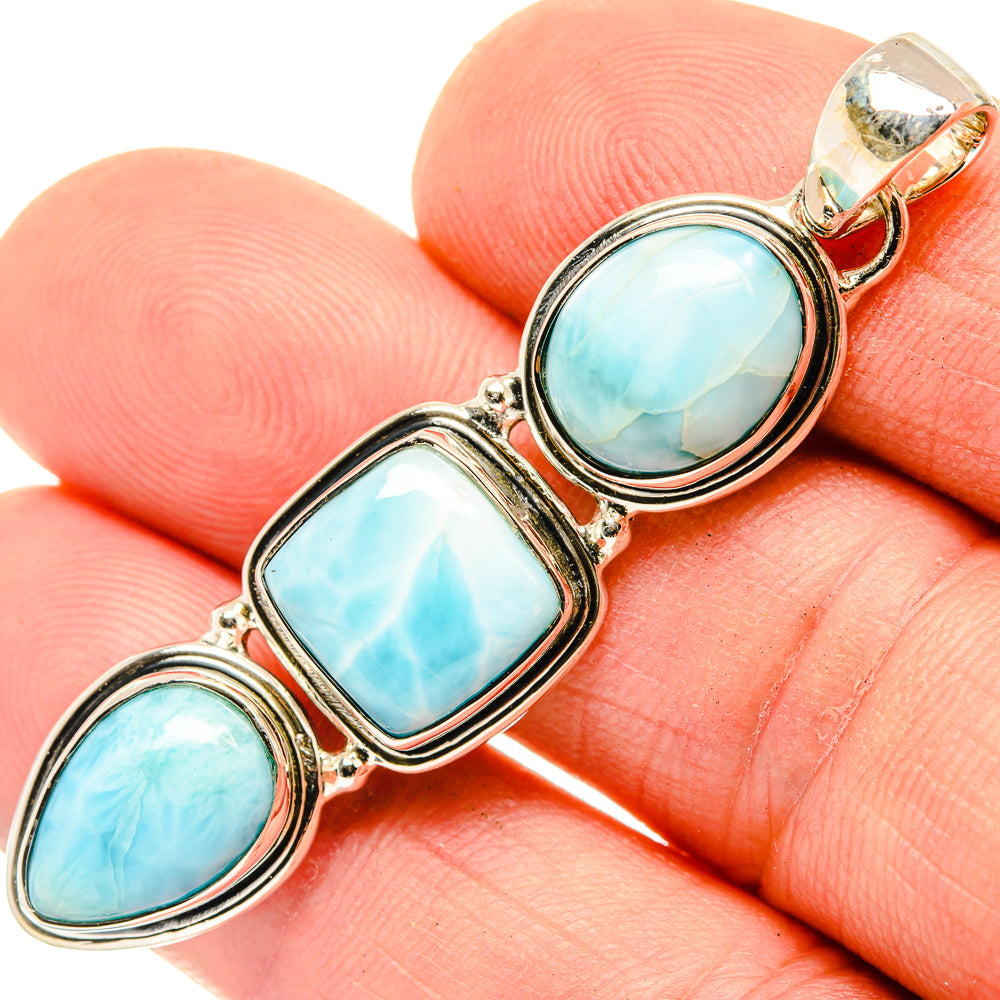 Larimar Pendants handcrafted by Ana Silver Co - PD30437
