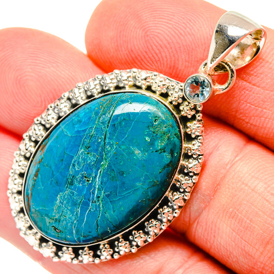 Chrysocolla Pendants handcrafted by Ana Silver Co - PD30448
