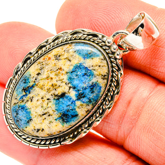 K2 Blue Azurite Pendants handcrafted by Ana Silver Co - PD30459