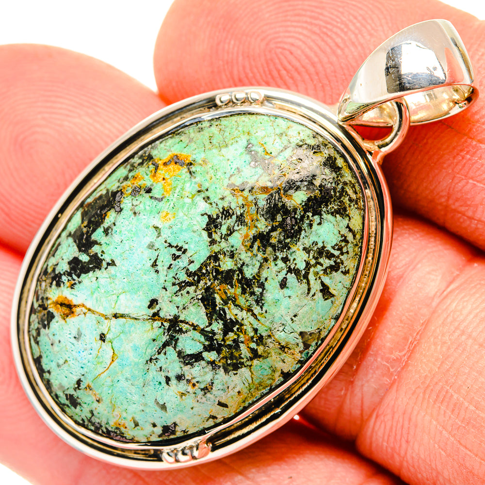 Tibetan Turquoise Pendants handcrafted by Ana Silver Co - PD30462