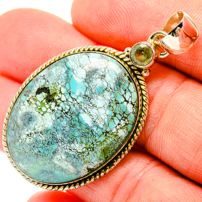 Tibetan Turquoise Pendants handcrafted by Ana Silver Co - PD30464