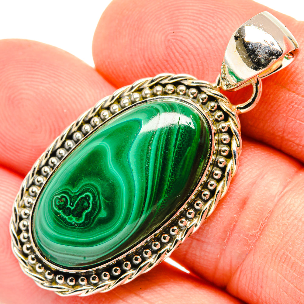 Malachite Pendants handcrafted by Ana Silver Co - PD30468