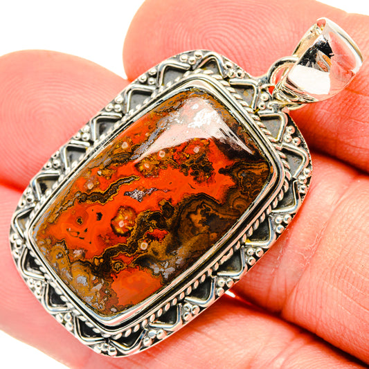 Moroccan Agate Pendants handcrafted by Ana Silver Co - PD30475