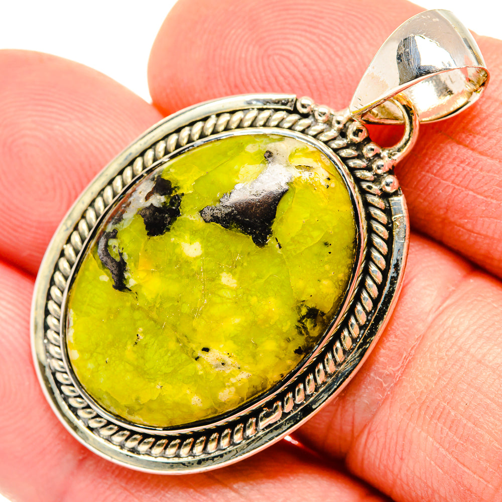 Lizardite Pendants handcrafted by Ana Silver Co - PD30476