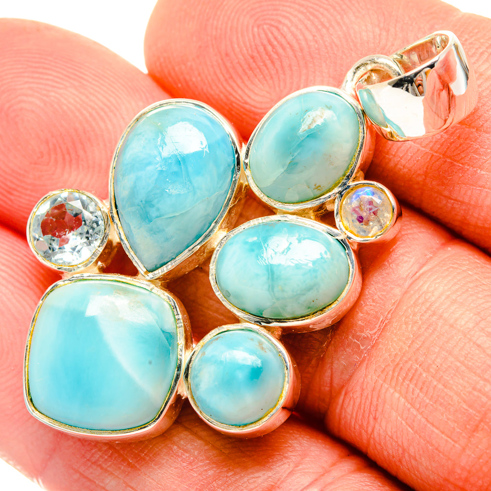 Larimar Pendants handcrafted by Ana Silver Co - PD30483