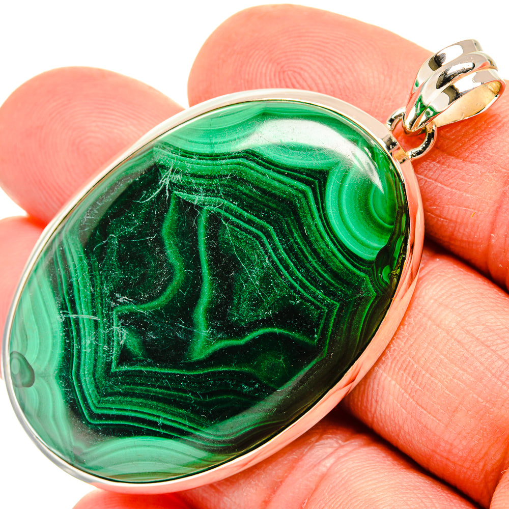 Malachite Pendants handcrafted by Ana Silver Co - PD30491