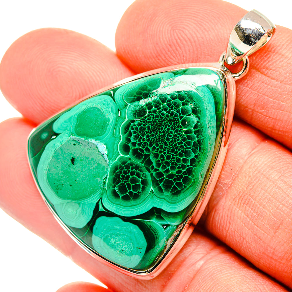 Malachite Pendants handcrafted by Ana Silver Co - PD30497