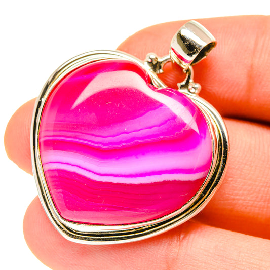 Pink Botswana Agate Pendants handcrafted by Ana Silver Co - PD3050