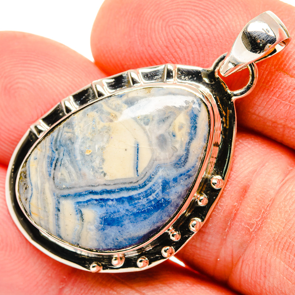 Blue Scheelite Pendants handcrafted by Ana Silver Co - PD30509