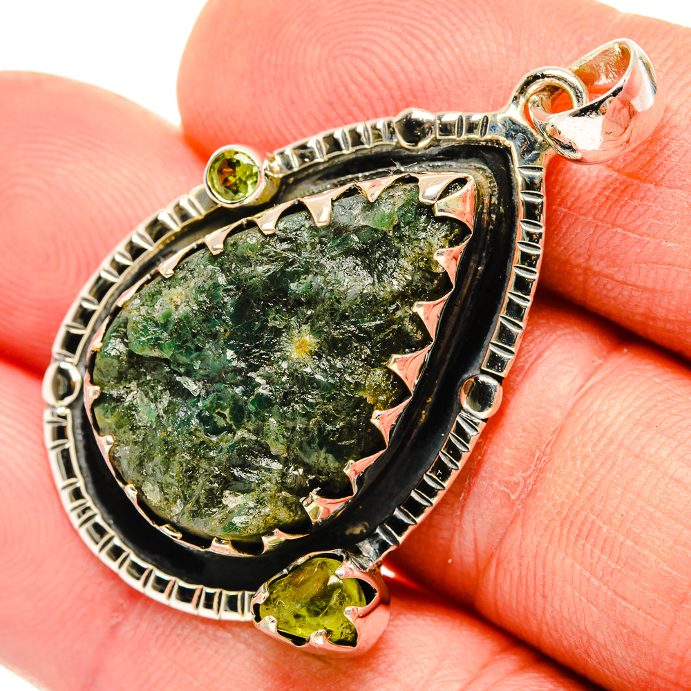 Green Tourmaline Pendants handcrafted by Ana Silver Co - PD30516