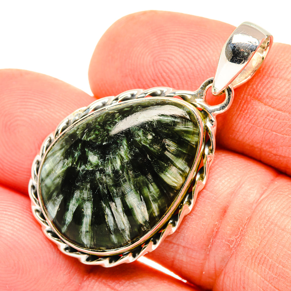 Seraphinite Pendants handcrafted by Ana Silver Co - PD30521
