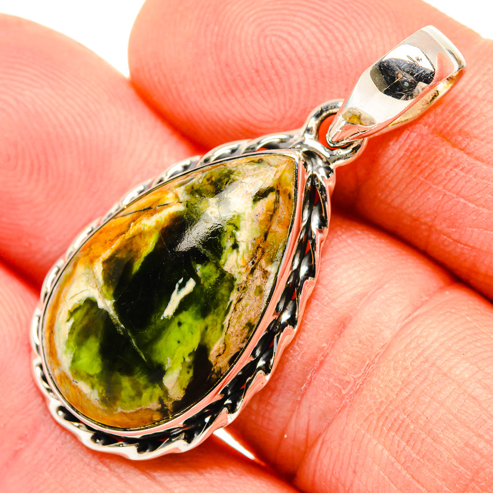Australian Green Opal Pendants handcrafted by Ana Silver Co - PD30524
