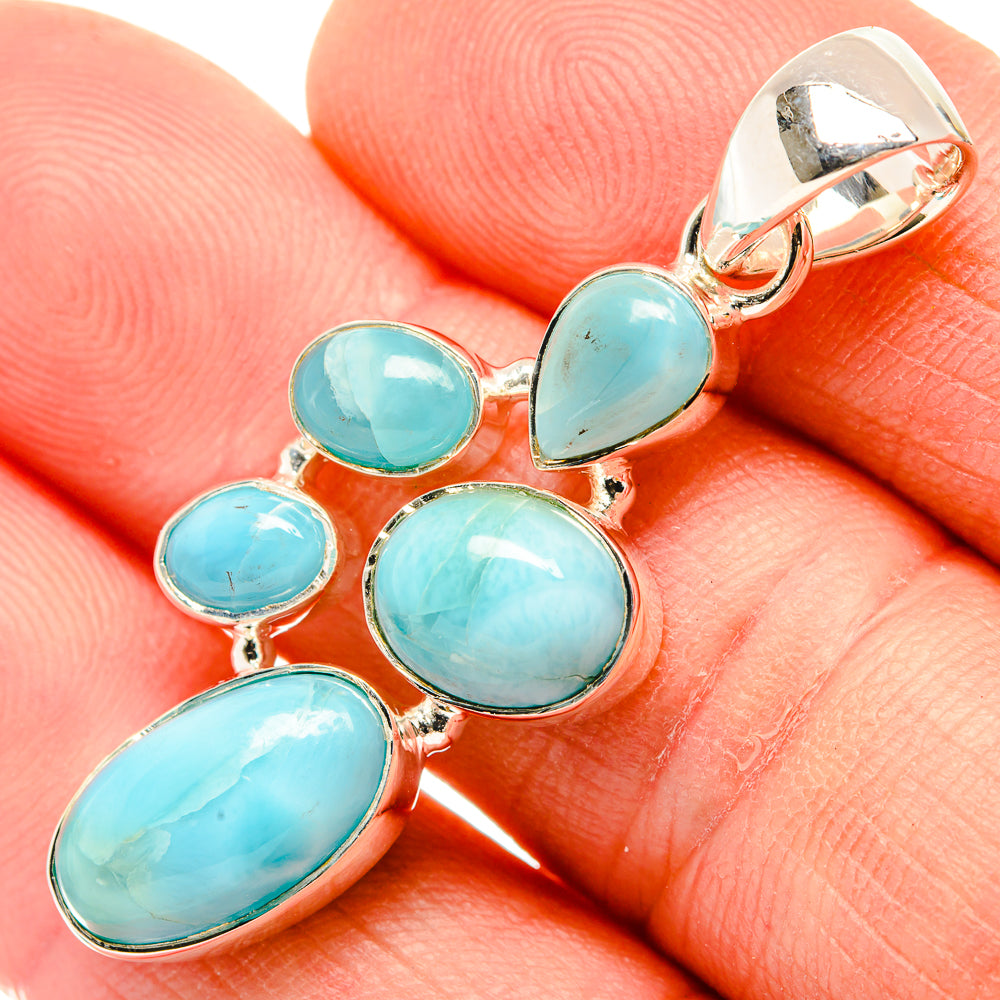 Larimar Pendants handcrafted by Ana Silver Co - PD30525