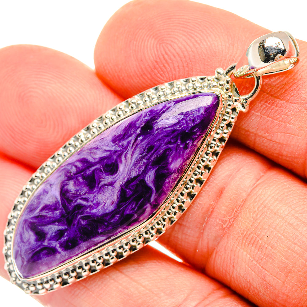Charoite Pendants handcrafted by Ana Silver Co - PD30535