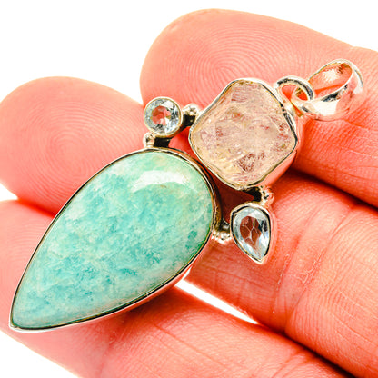 Amazonite Pendants handcrafted by Ana Silver Co - PD30536
