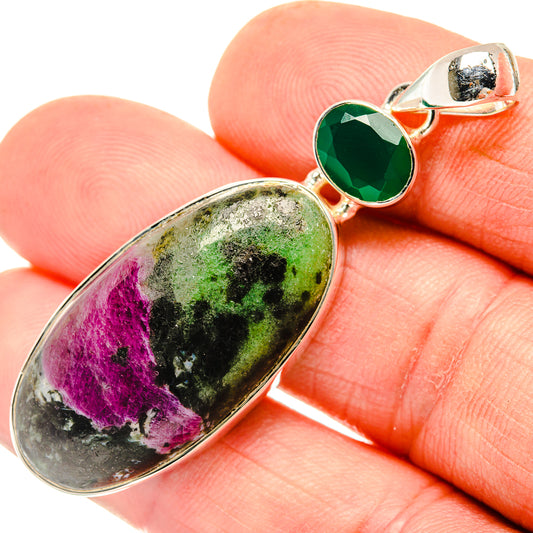 Ruby Zoisite Pendants handcrafted by Ana Silver Co - PD30539