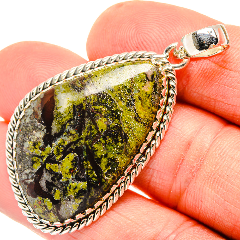 Dragon's Blood Stone Pendants handcrafted by Ana Silver Co - PD30544