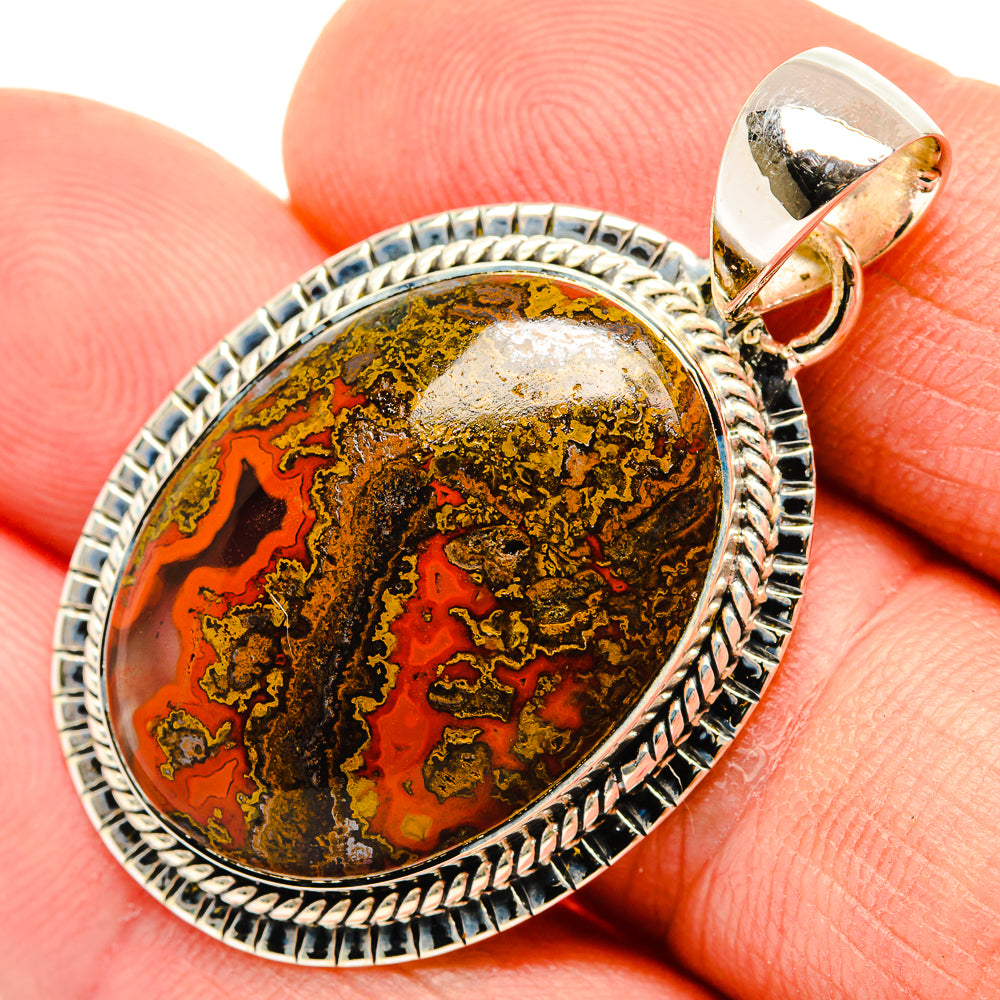 Moroccan Agate Pendants handcrafted by Ana Silver Co - PD30545