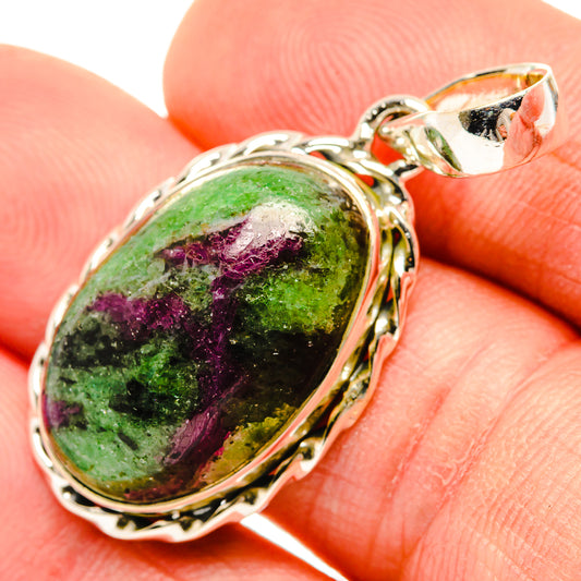 Ruby Zoisite Pendants handcrafted by Ana Silver Co - PD30553