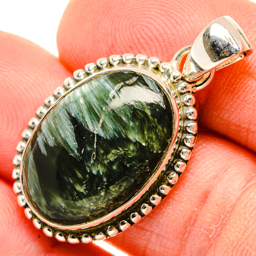 Seraphinite Pendants handcrafted by Ana Silver Co - PD30556