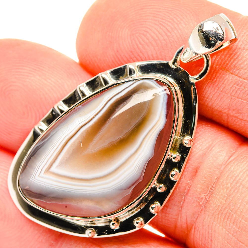 Botswana Agate Pendants handcrafted by Ana Silver Co - PD30559