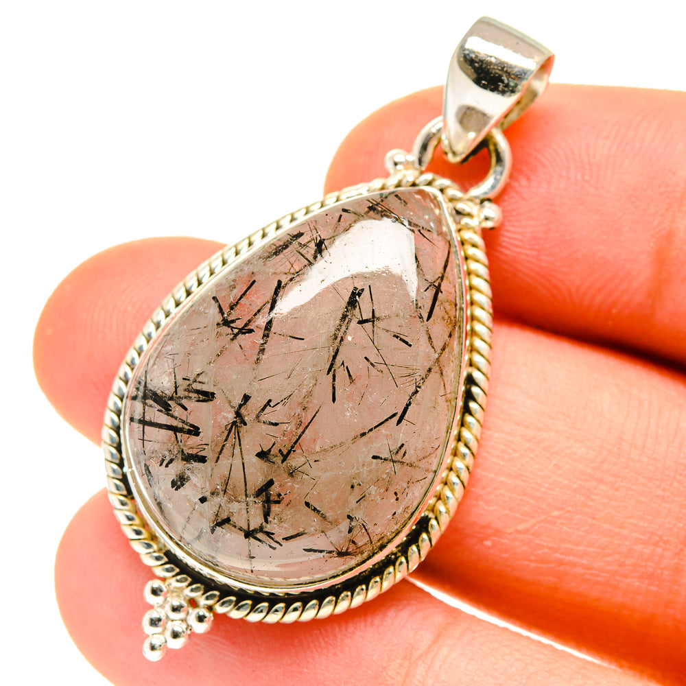 Tourmalinated Quartz Pendants handcrafted by Ana Silver Co - PD3056