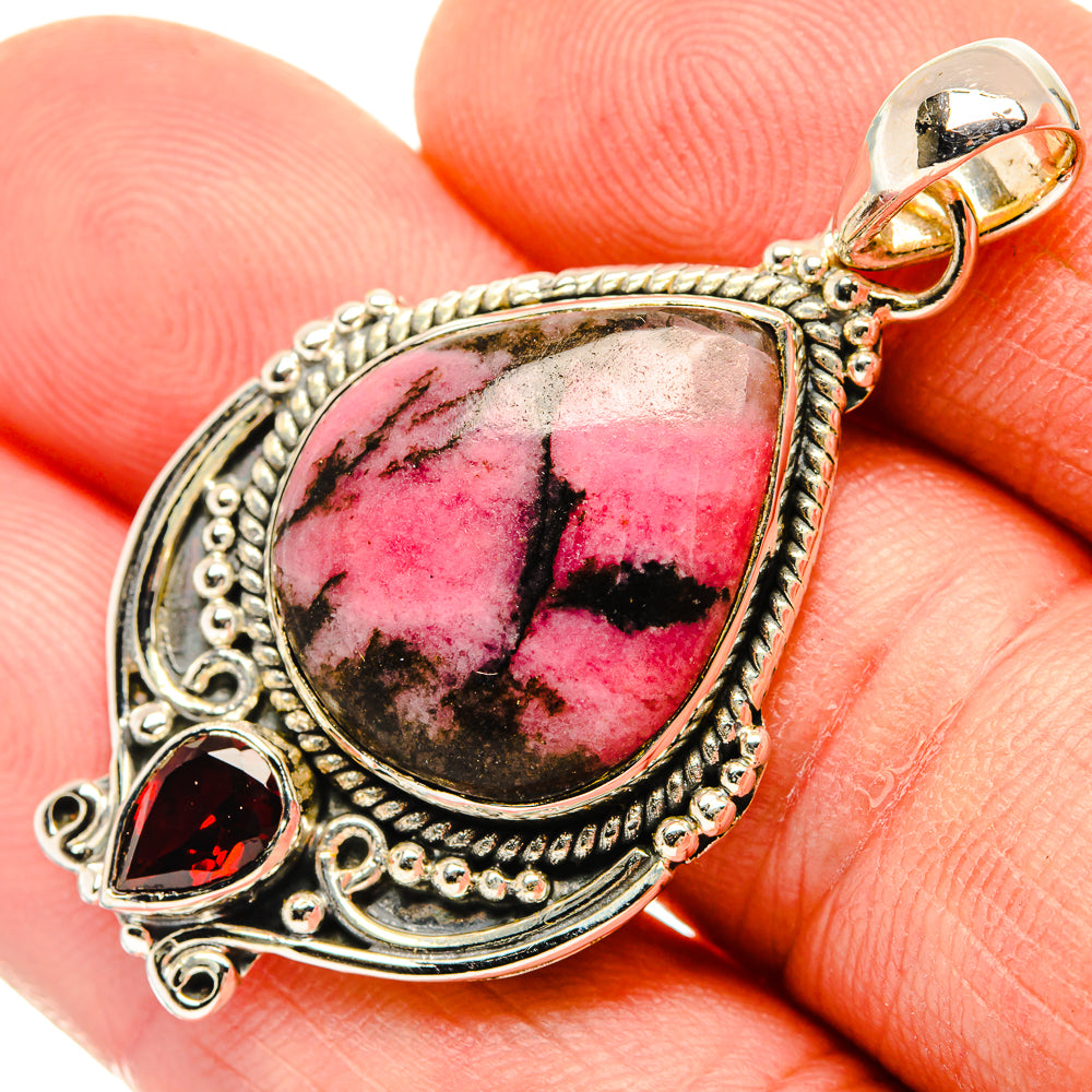 Rhodonite Pendants handcrafted by Ana Silver Co - PD30568