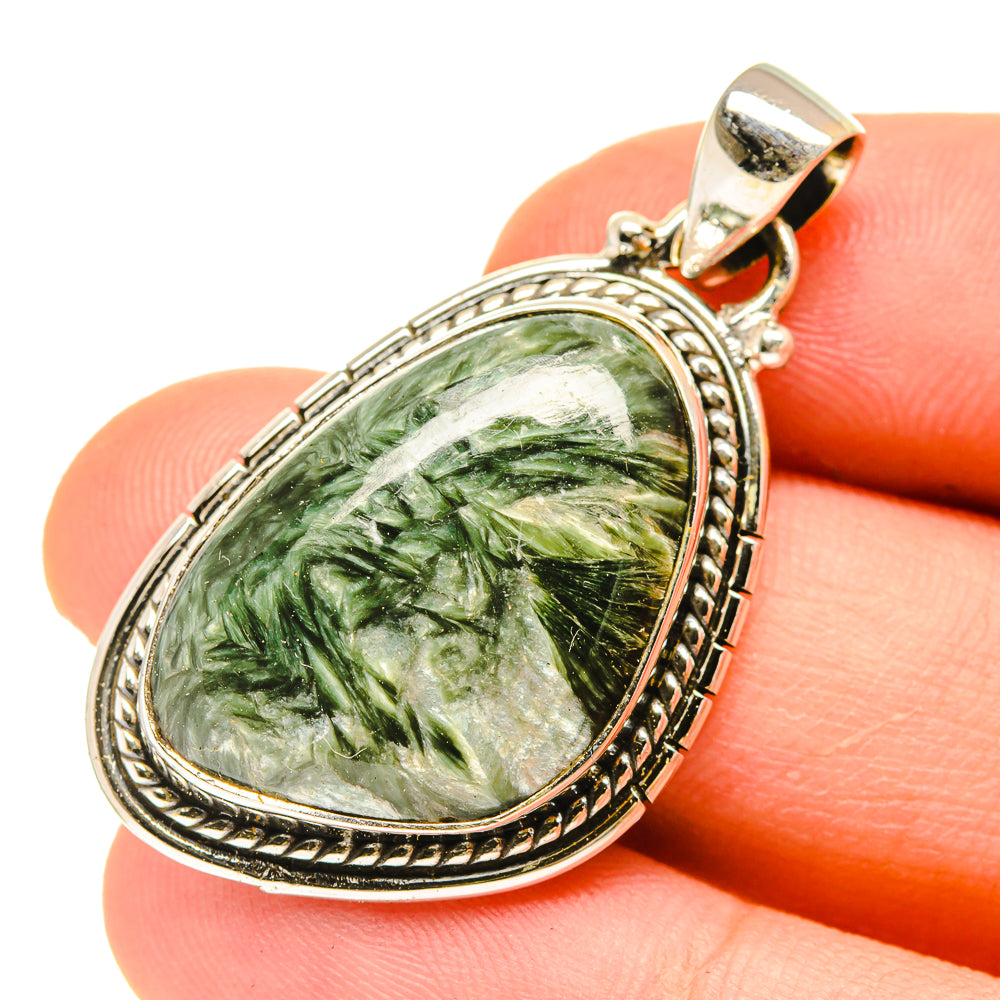 Seraphinite Pendants handcrafted by Ana Silver Co - PD3058