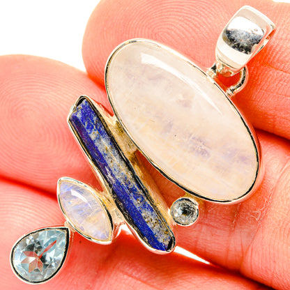 Rainbow Moonstone Pendants handcrafted by Ana Silver Co - PD30581