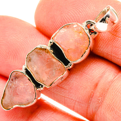 Rose Quartz Pendants handcrafted by Ana Silver Co - PD30590