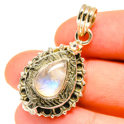 Rainbow Moonstone Pendants handcrafted by Ana Silver Co - PD3060