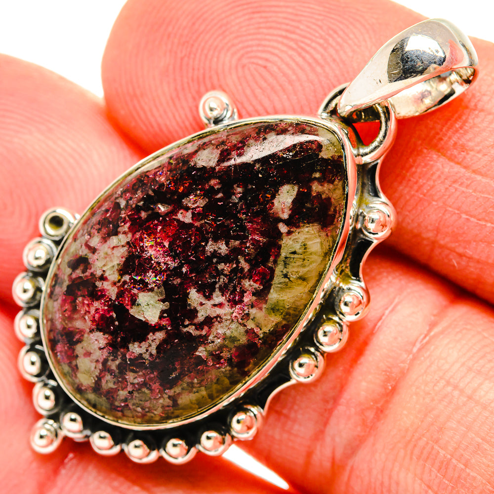 Russian Eudialyte Pendants handcrafted by Ana Silver Co - PD30602