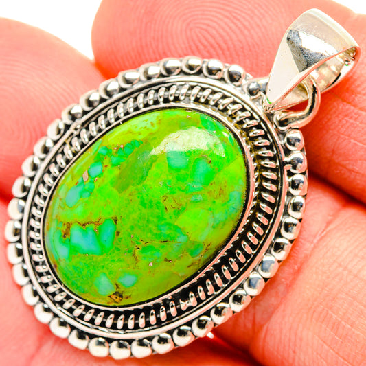 Green Copper Composite Turquoise Pendants handcrafted by Ana Silver Co - PD30603