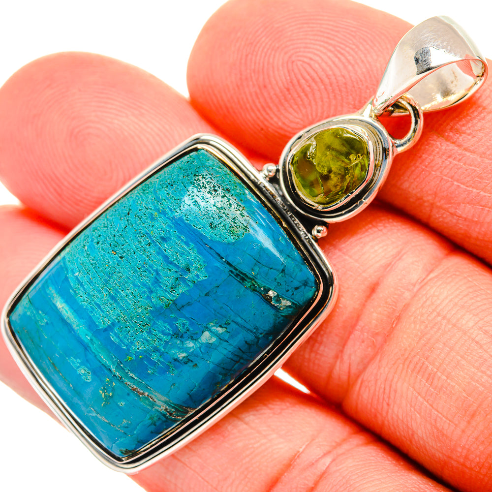 Chrysocolla Pendants handcrafted by Ana Silver Co - PD30607