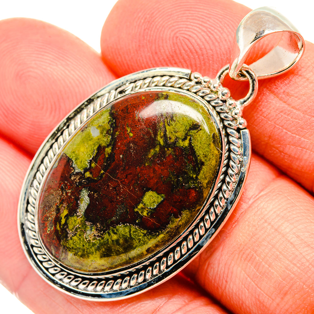 Dragon's Blood Stone Pendants handcrafted by Ana Silver Co - PD30609