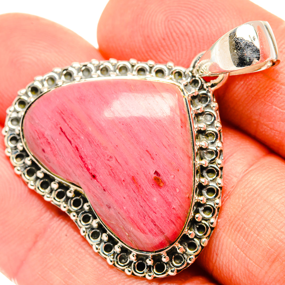 Pink Agate Pendants handcrafted by Ana Silver Co - PD30619