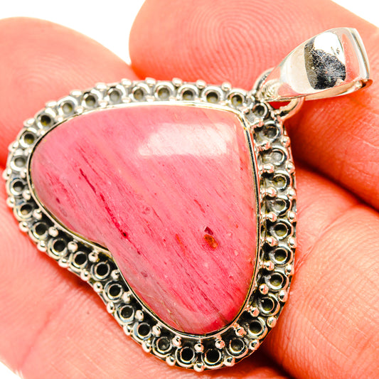 Pink Agate Pendants handcrafted by Ana Silver Co - PD30619