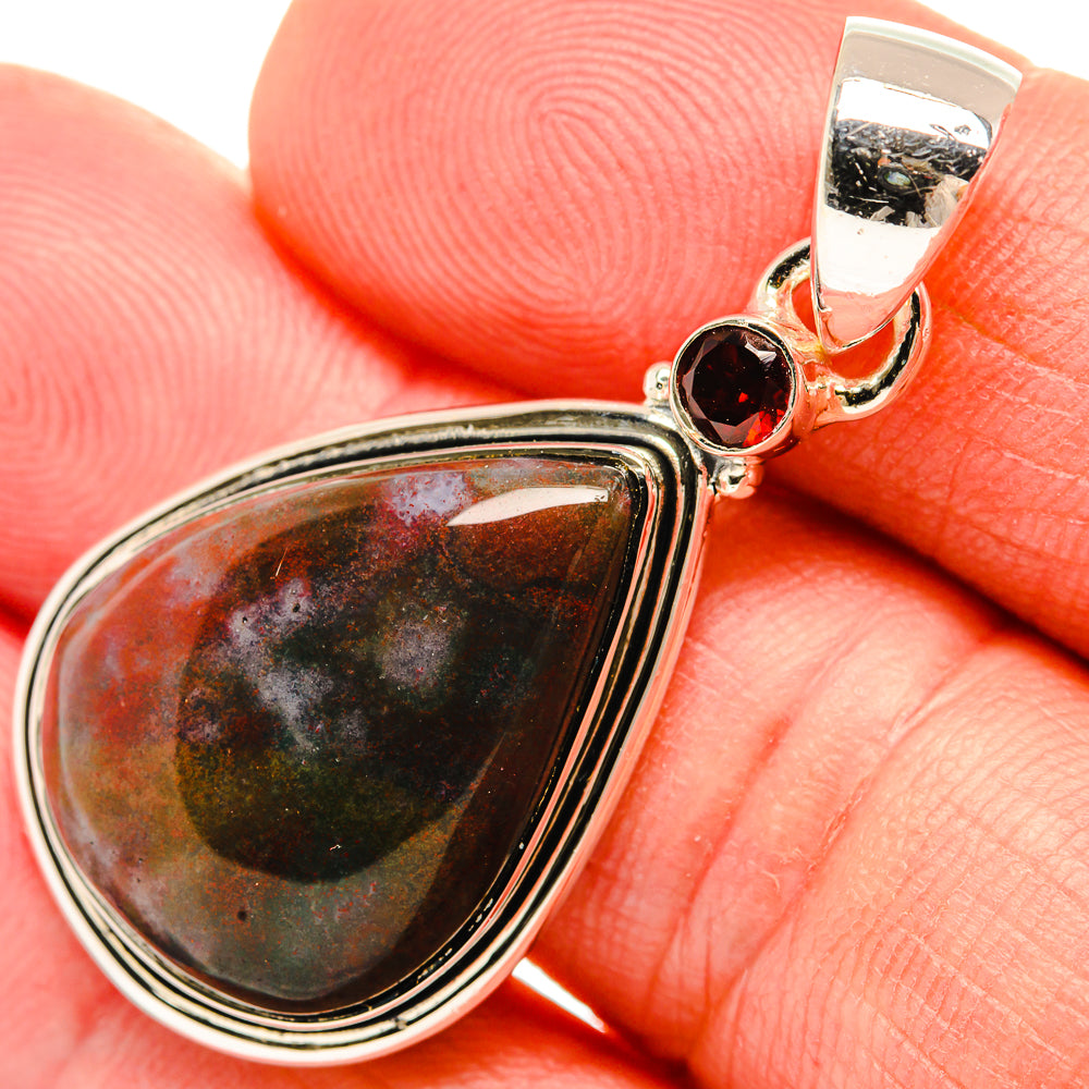 Bloodstone Pendants handcrafted by Ana Silver Co - PD30633