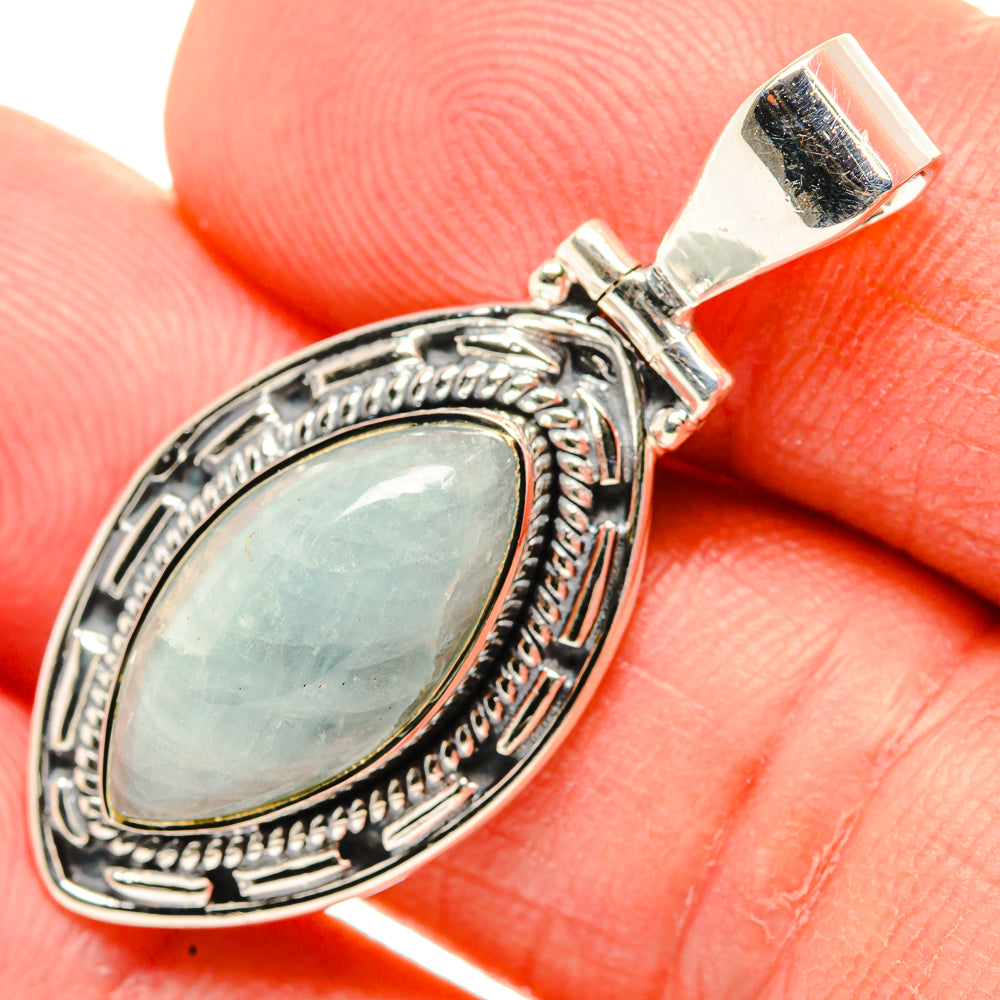 Aquamarine Pendants handcrafted by Ana Silver Co - PD30641