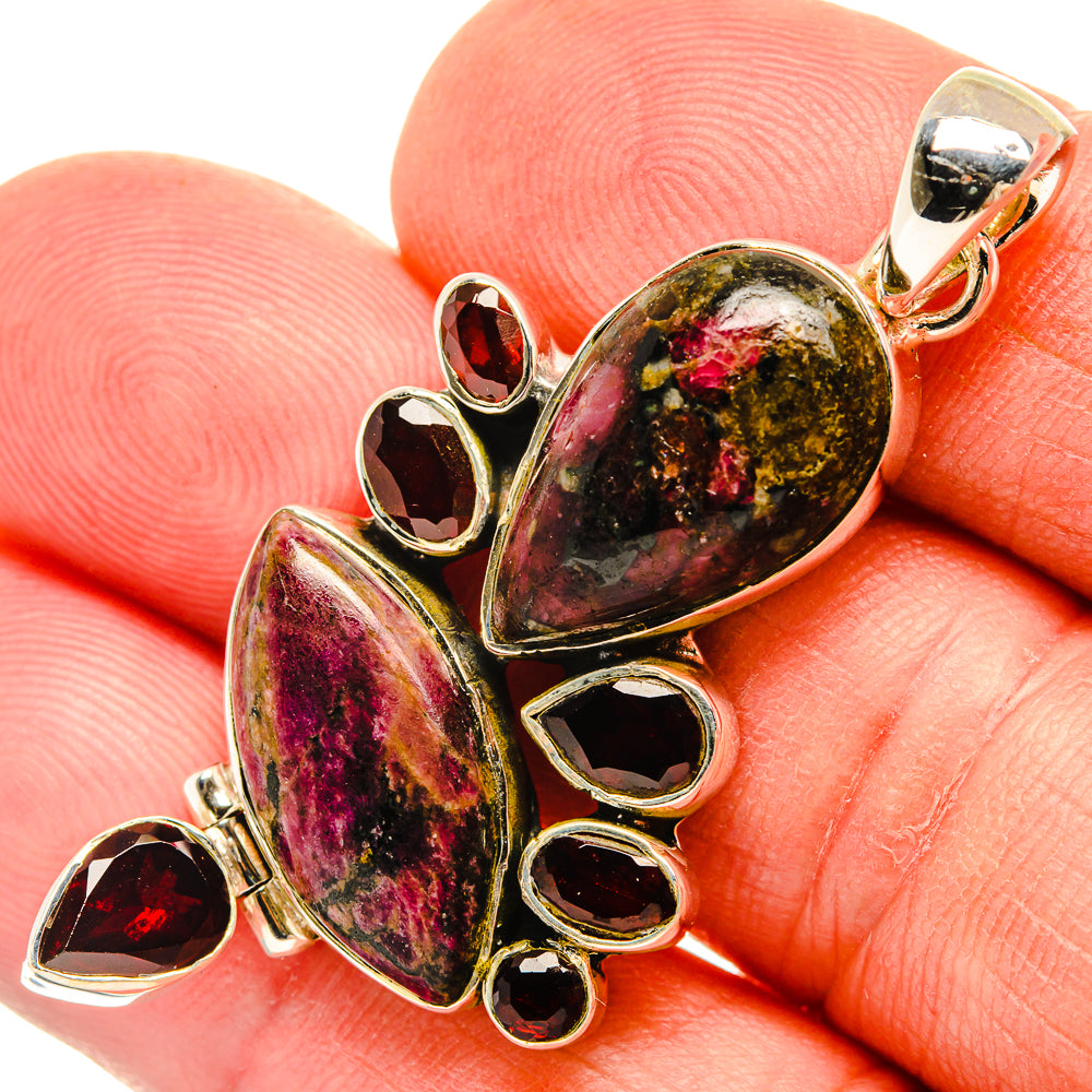 Russian Eudialyte Pendants handcrafted by Ana Silver Co - PD30649