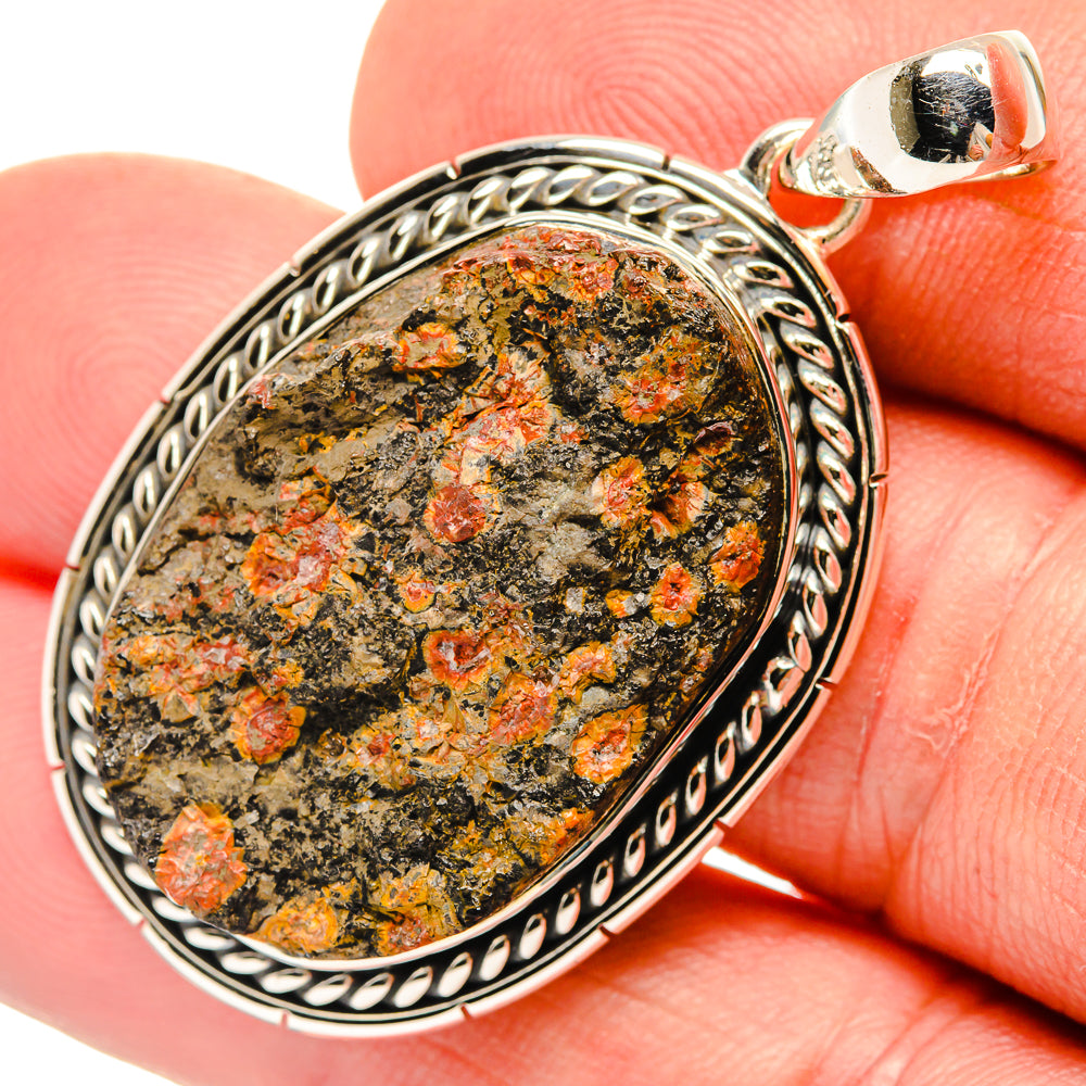 Fireworks Obsidian Pendants handcrafted by Ana Silver Co - PD30664