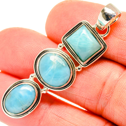 Larimar Pendants handcrafted by Ana Silver Co - PD30666