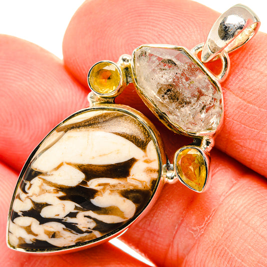 Peanut Wood Jasper Pendants handcrafted by Ana Silver Co - PD30671