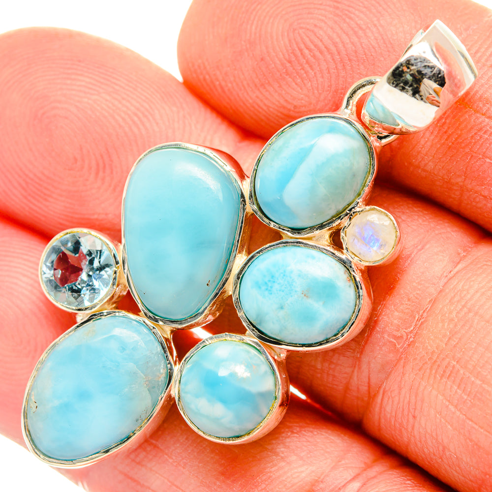 Larimar Pendants handcrafted by Ana Silver Co - PD30679