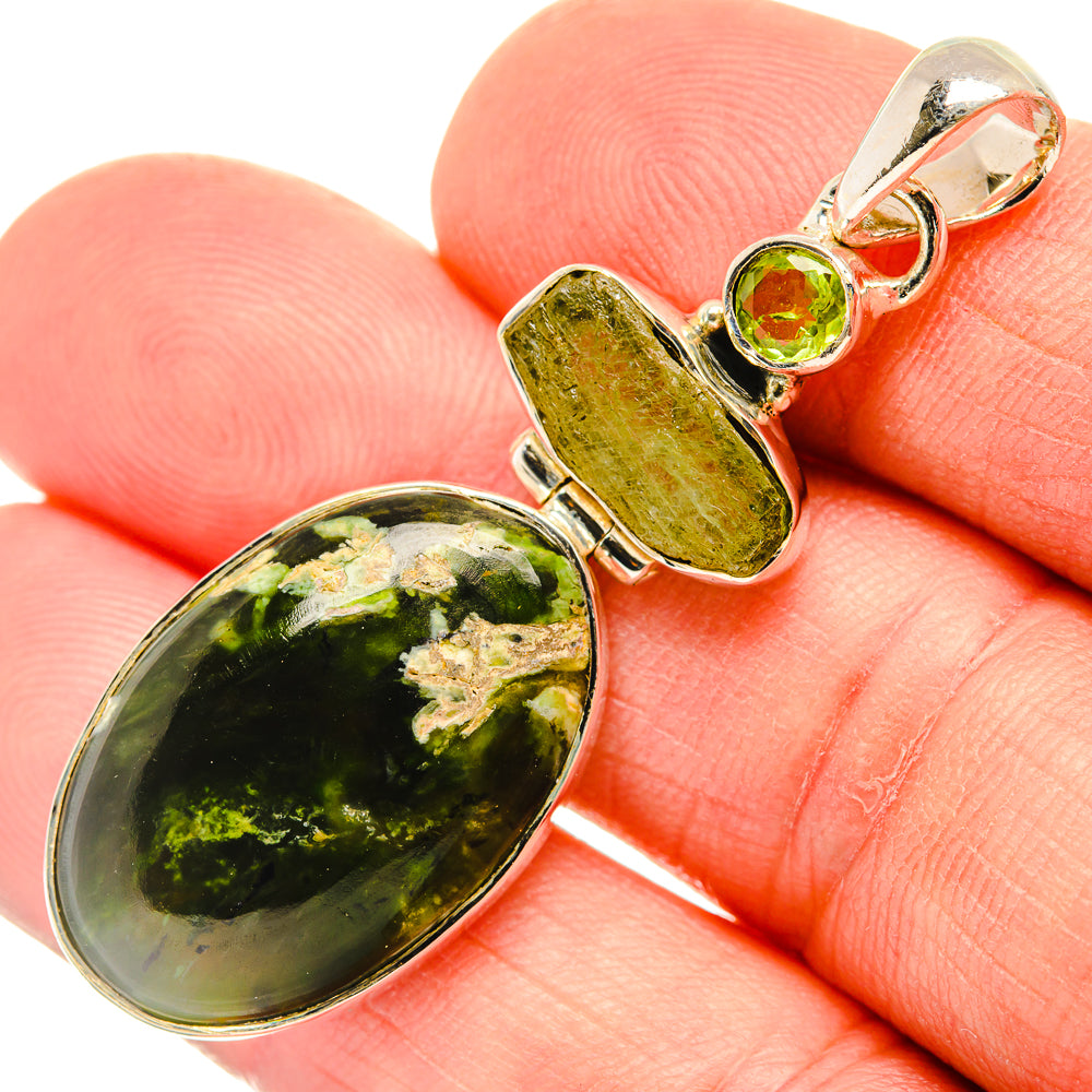 Australian Green Opal Pendants handcrafted by Ana Silver Co - PD30680