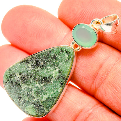 Green Fuchsite Pendants handcrafted by Ana Silver Co - PD30683