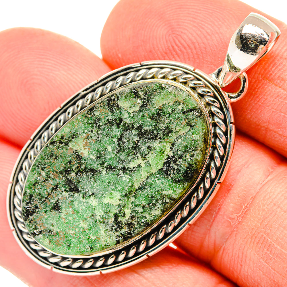 Green Fuchsite Pendants handcrafted by Ana Silver Co - PD30687